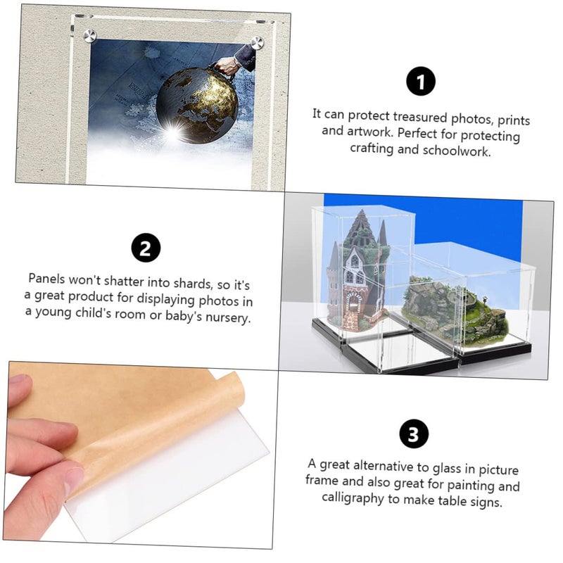 10 Pcs Clear Acrylic Sheets For DIY Crafts Home Decor Display Projects - Image 4